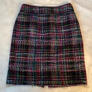 Talbots Black Plaid Skirt